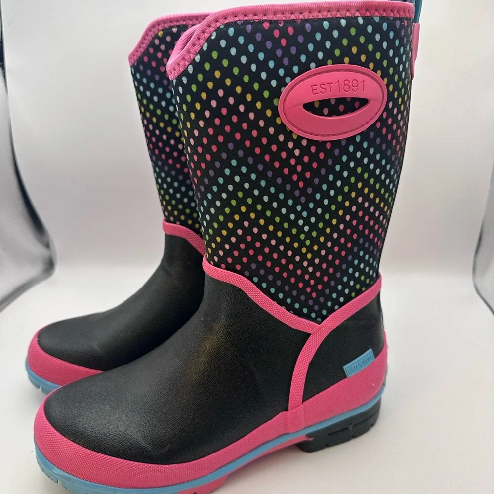 🌈 Western Chief Kids Rain Boots Polka Dot Waterproof NWT - Picture 2 of 6